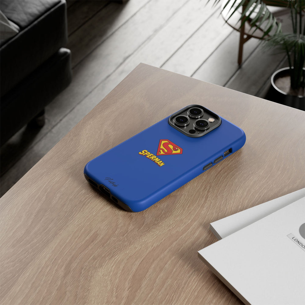 "SPERMAN" Parody Logo Tough Phone Case