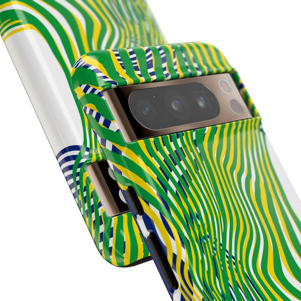 Abstract Green Wave Phone Case