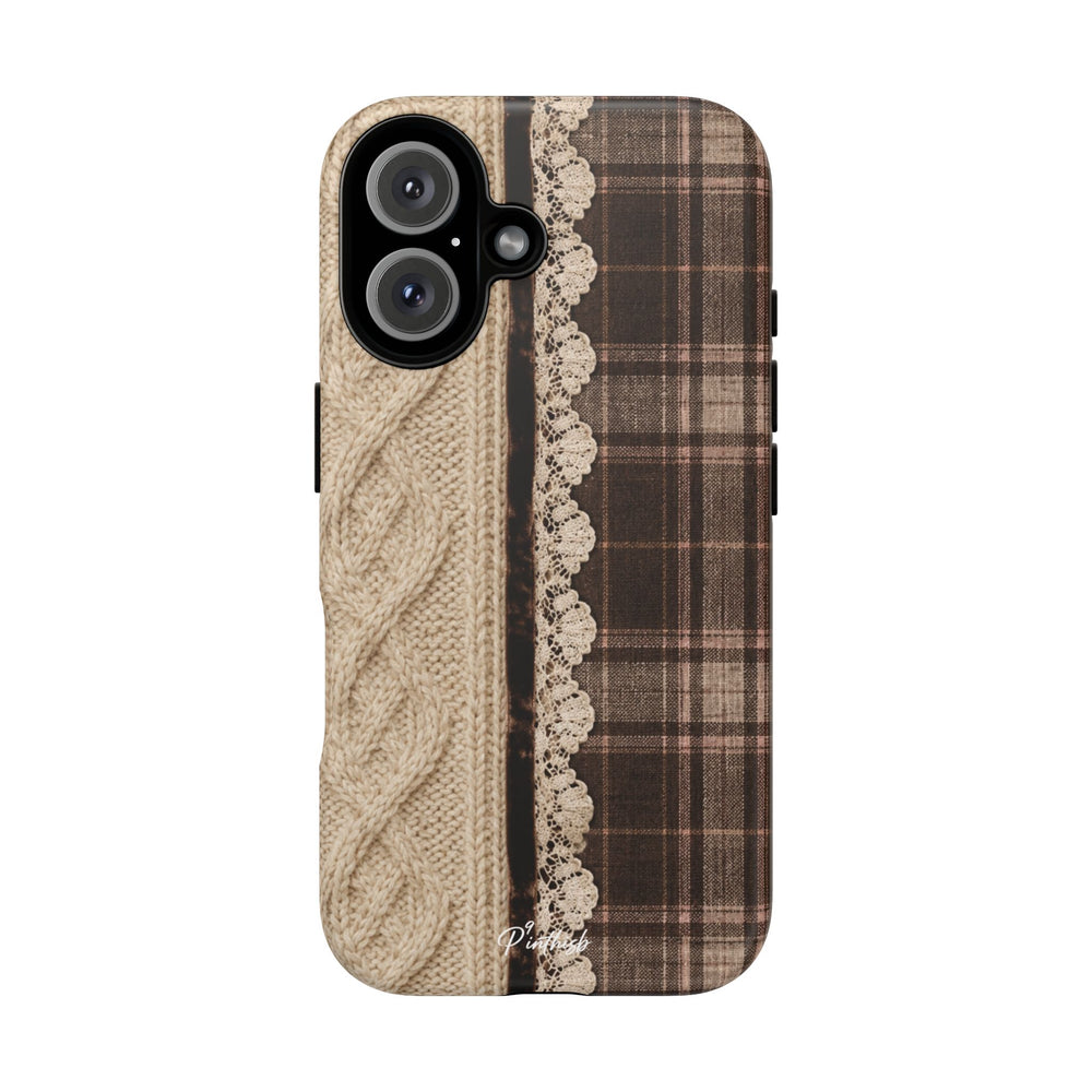 Cozy Plaid Knit Tough Phone Case