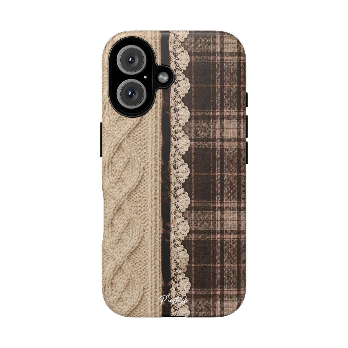 Cozy Plaid Knit Tough Phone Case