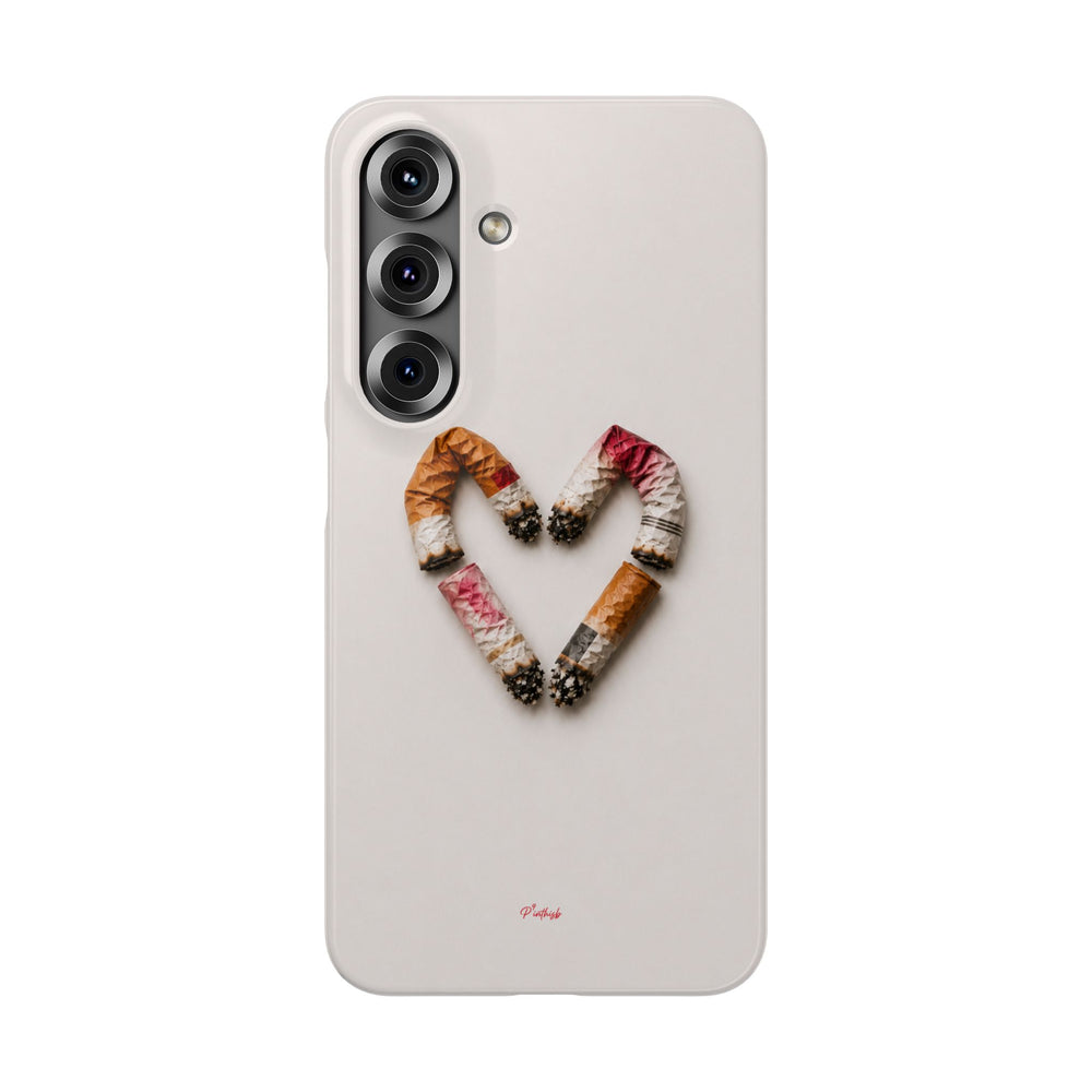 Cigarette Butts Heart Snap Case