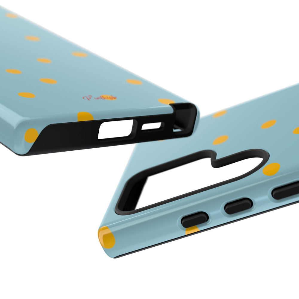 Blue & Yellow Polka Dot Tough Phone Case