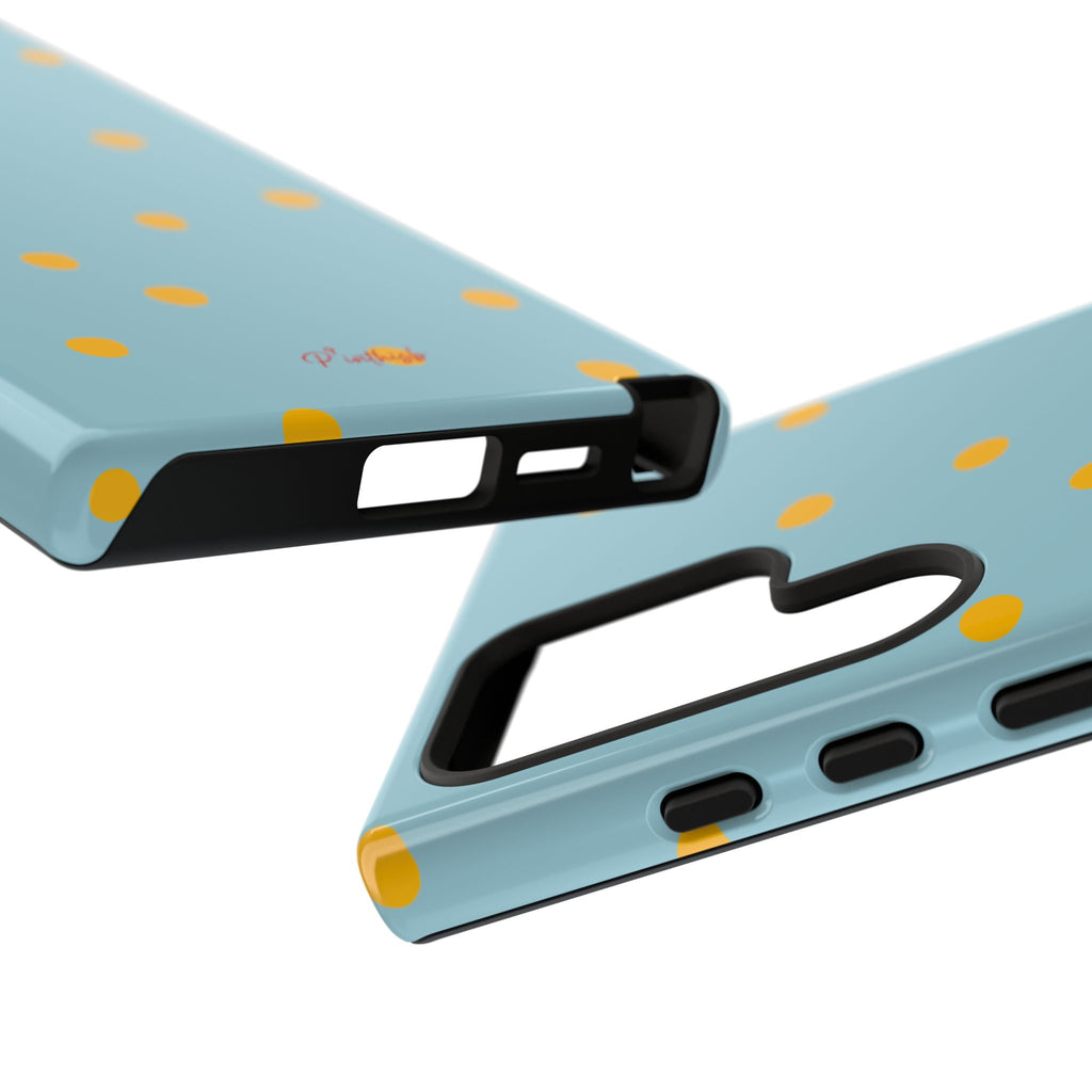 Blue & Yellow Polka Dot Tough Phone Case