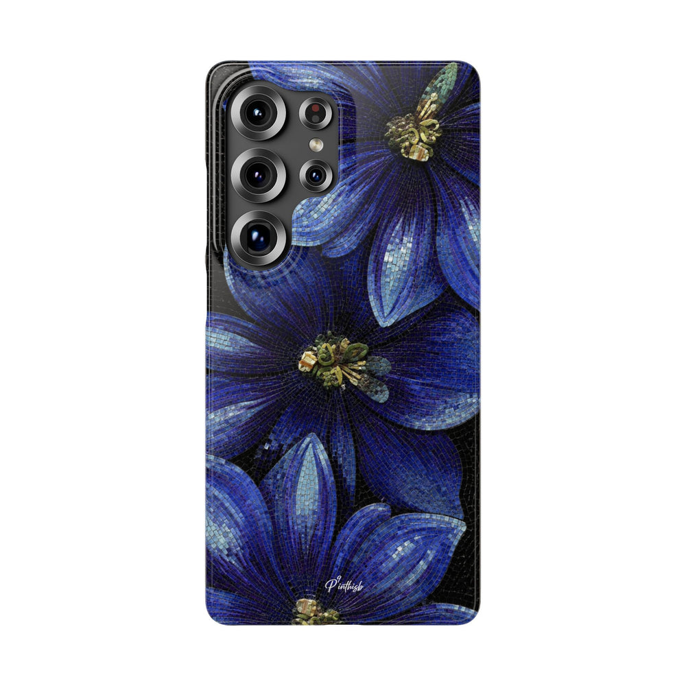 Blue Floral Snap Case