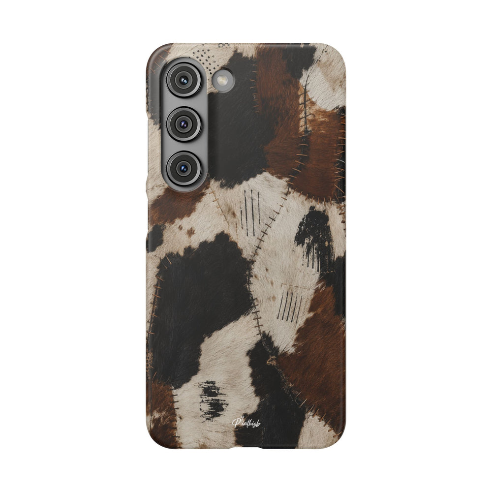 Brown & Black Animal Print Snap Case