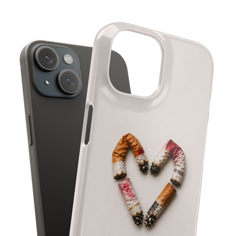 Cigarette Butts Heart Snap Case