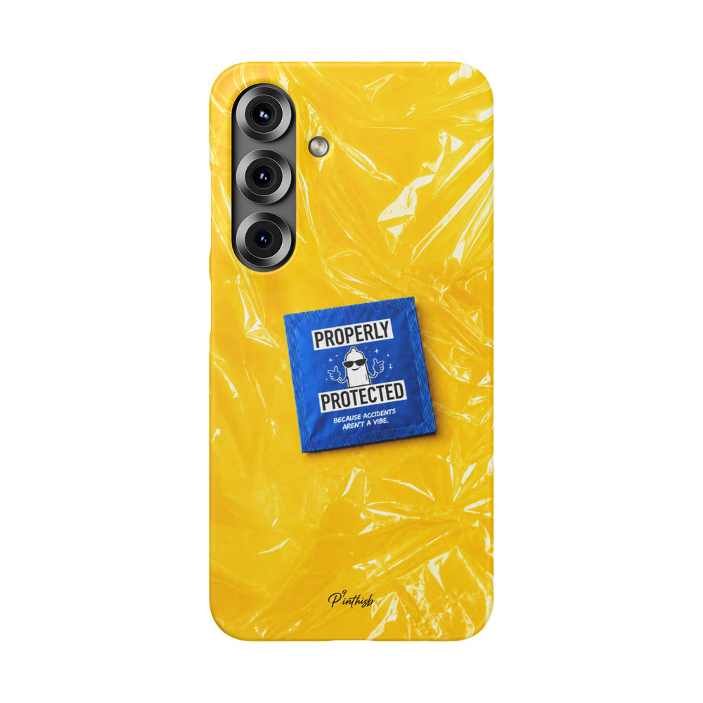 "Properly Protected" Graphic Snap Phone Case