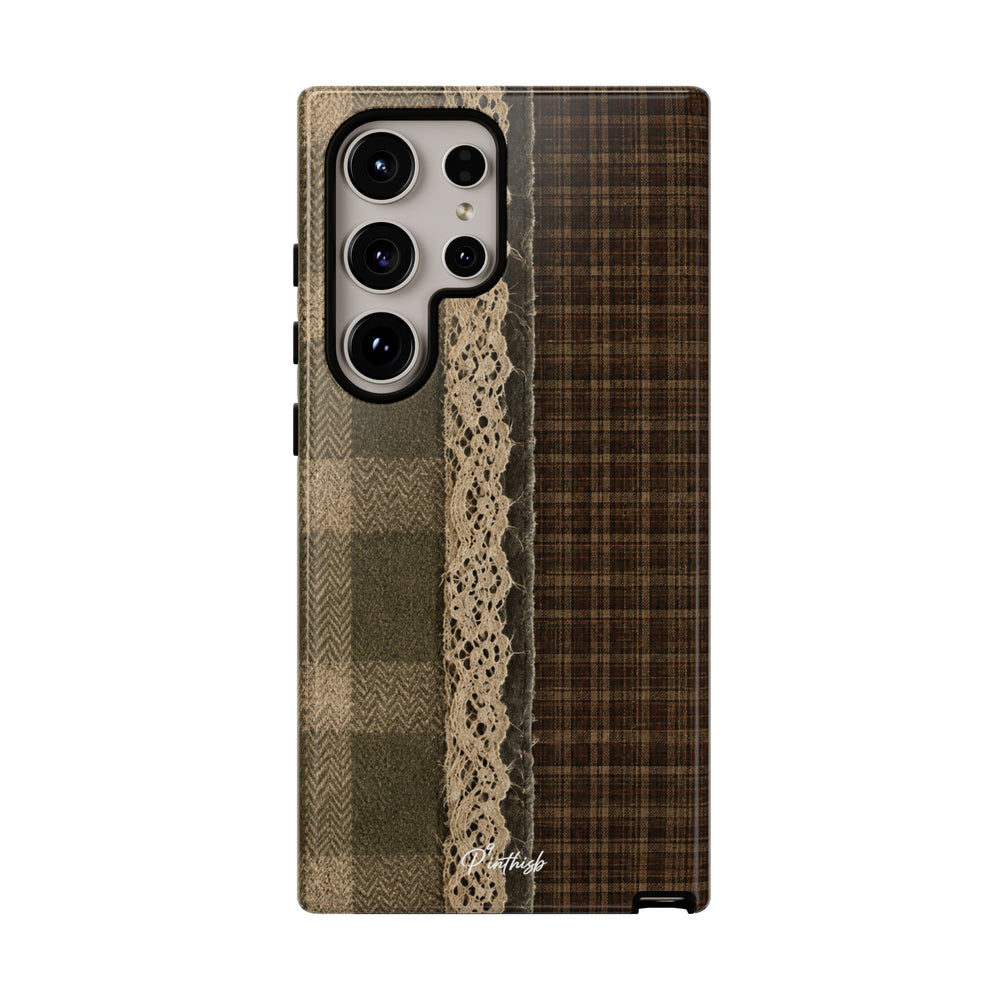 Plaid Lace Tough Phone Case