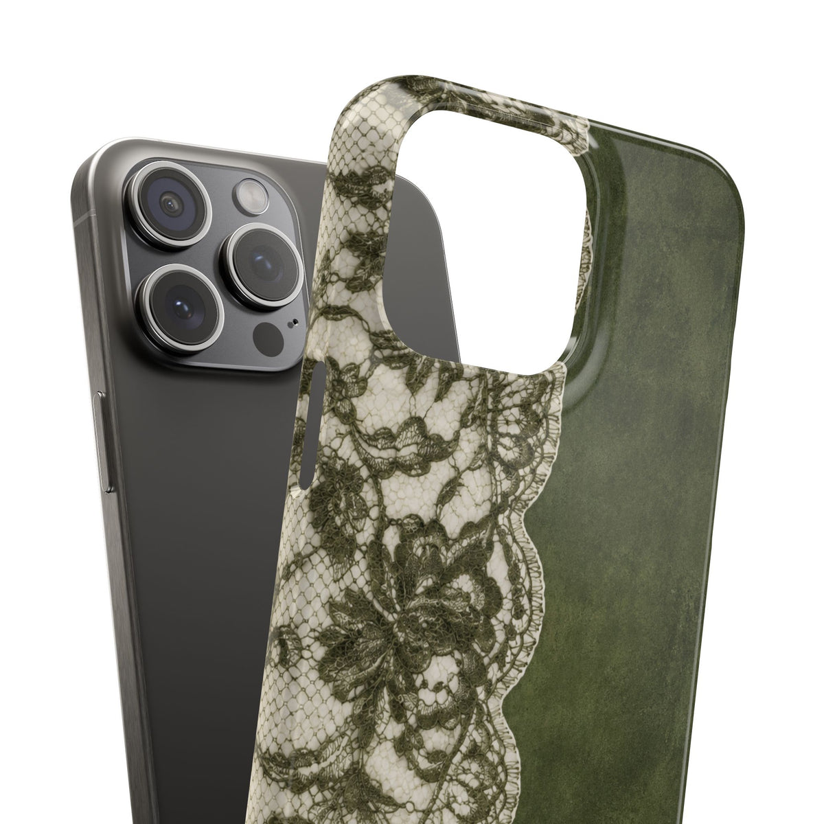 Olive Lace Snap Case
