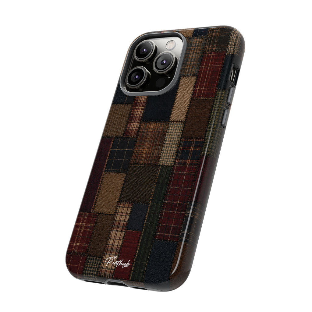 Plaid Patchwork Tough Phone Case