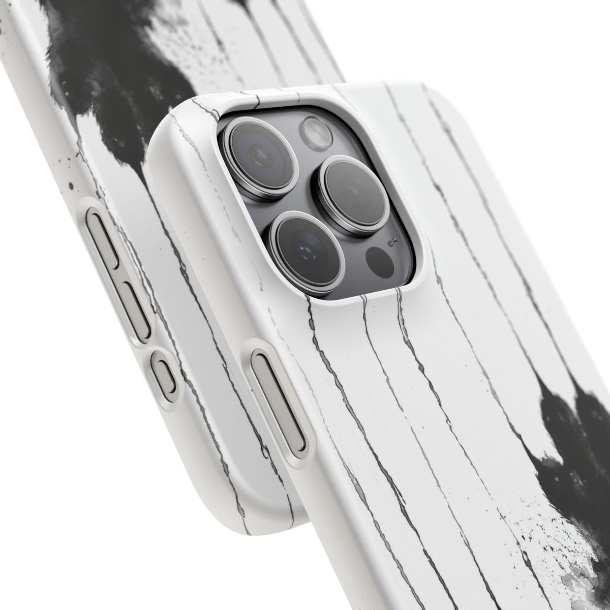 Black Ink Paw Print Snap Case