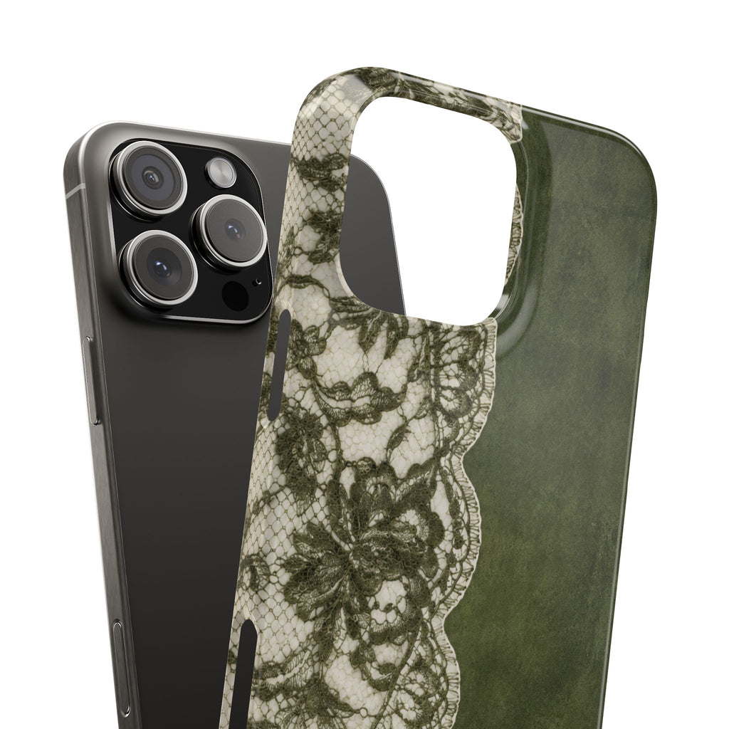 Olive Lace Snap Case