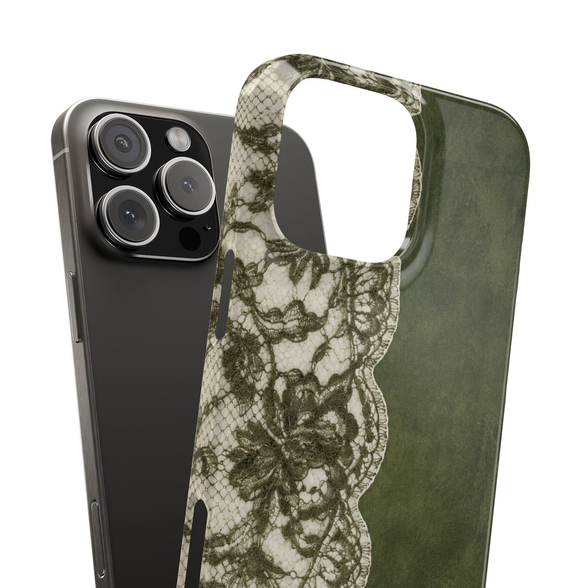 Olive Lace Snap Case