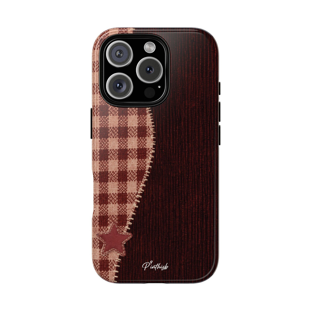 Rustic Plaid Stars Phone Case