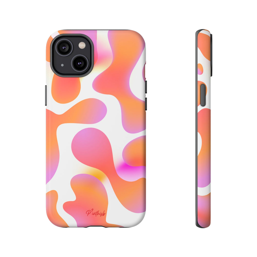 Abstract Orange Pink Camouflage Tough Phone Case