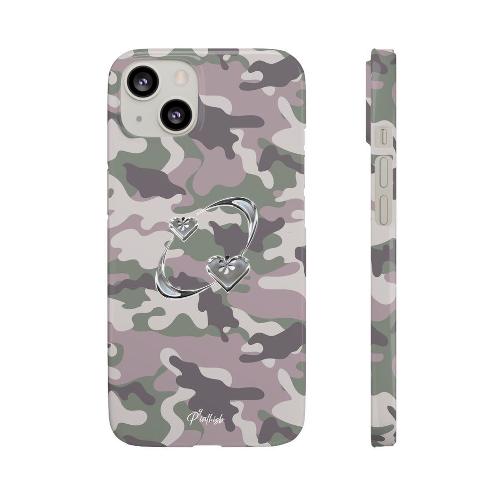 Camouflage Heart Snap Phone Case