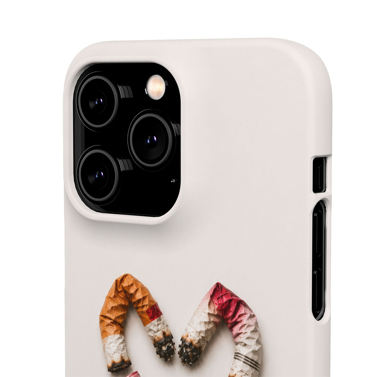 Cigarette Butts Heart Snap Case