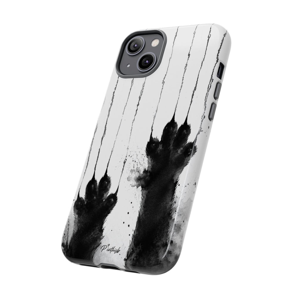 Black Ink Paw Print Tough Case