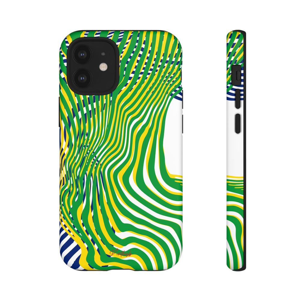 Abstract Green Wave Phone Case