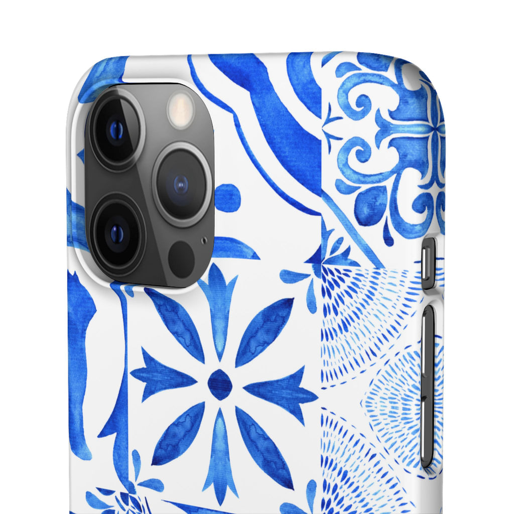 Blue Tile Pattern Snap Phone Case