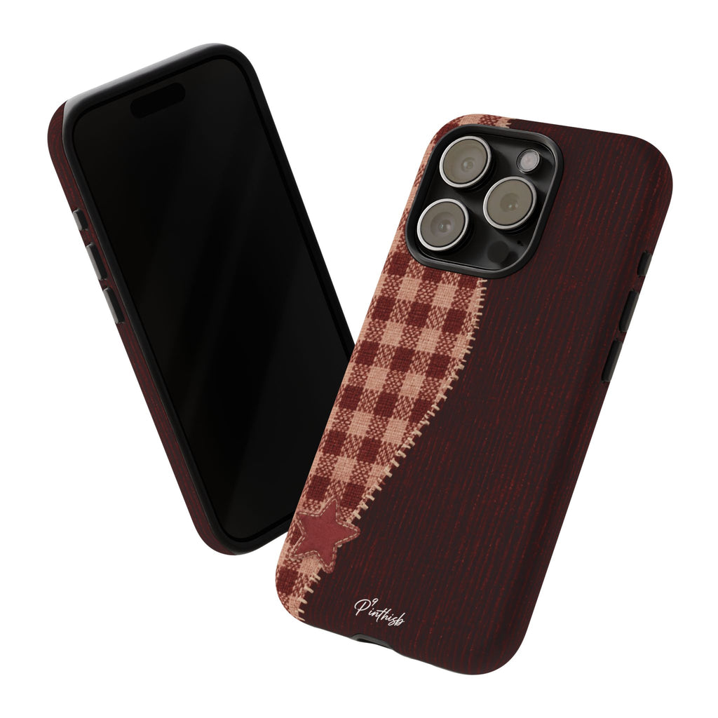 Rustic Plaid Stars Phone Case