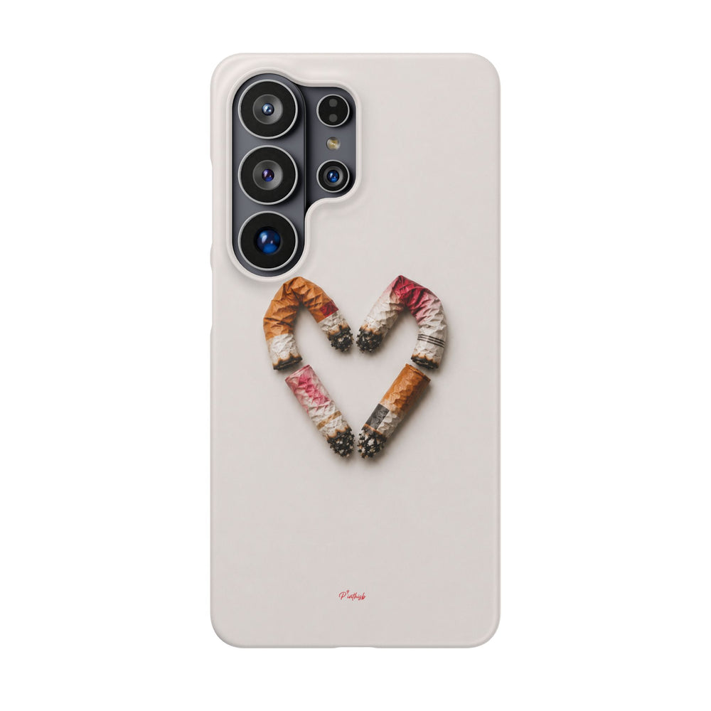 Cigarette Butts Heart Snap Case