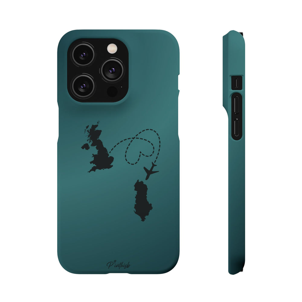 Copy of UK to Albania Pink Snap Phone Case