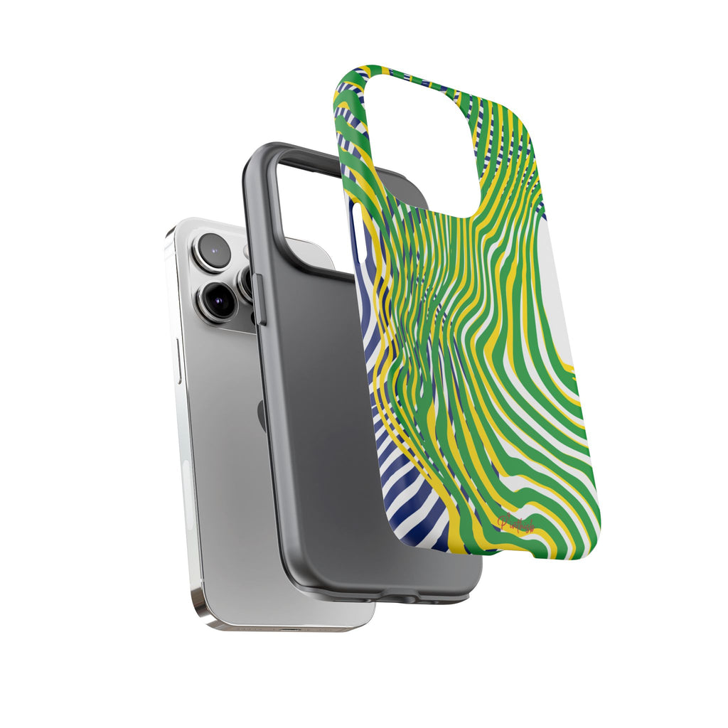 Abstract Green Wave Phone Case