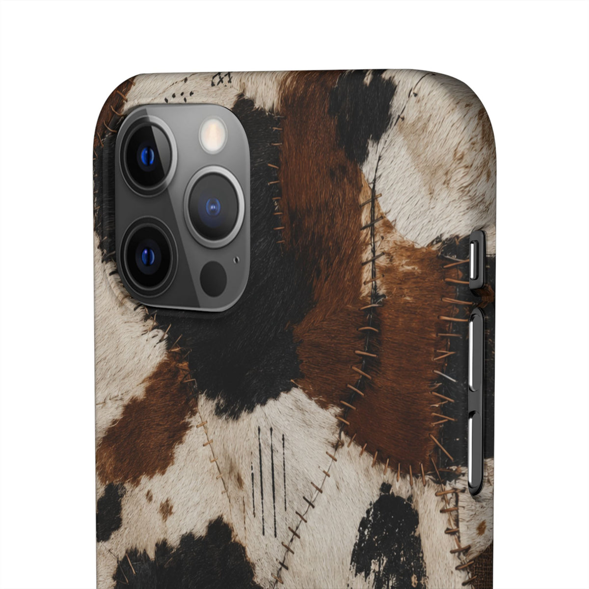 Brown & Black Animal Print Snap Case