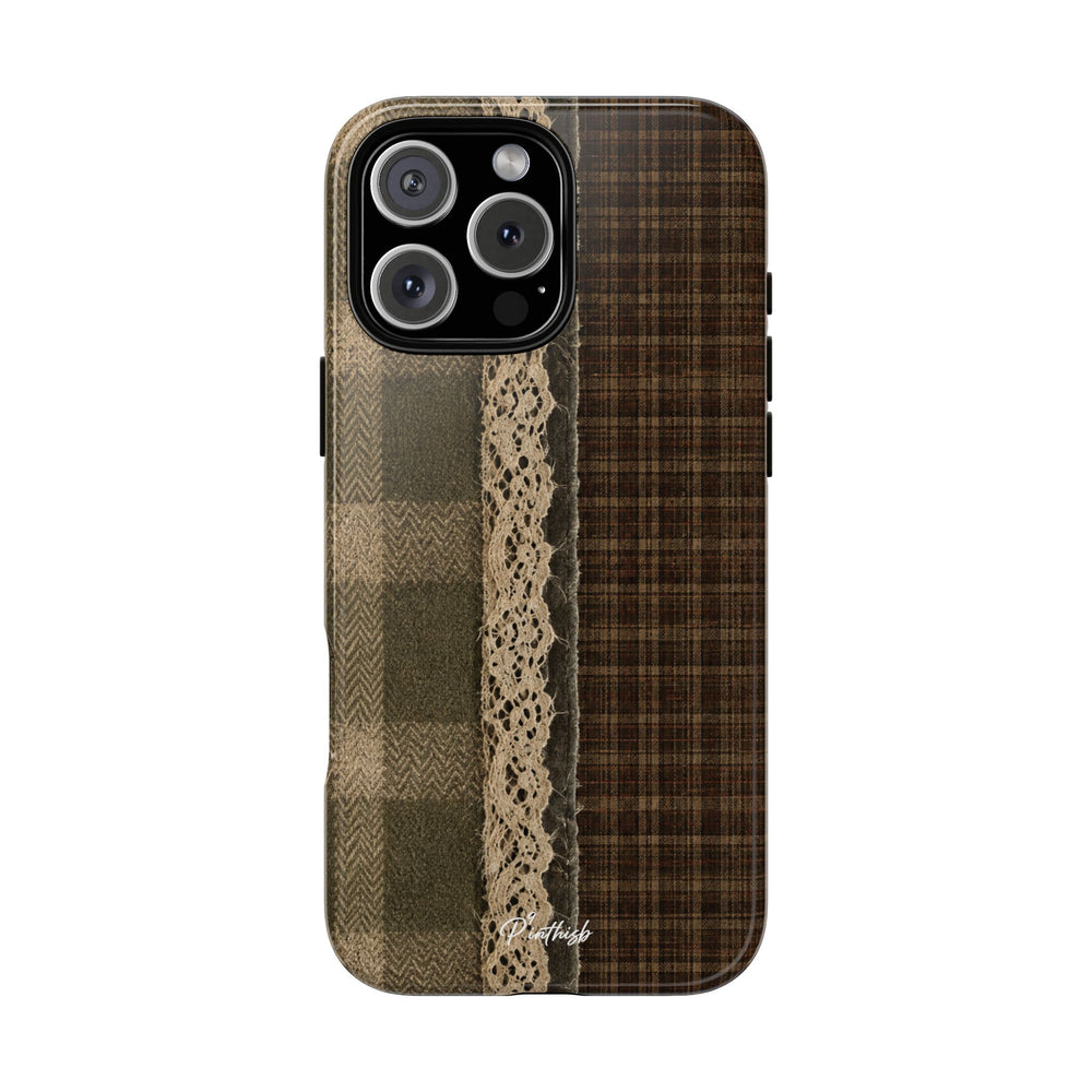 Plaid Lace Tough Phone Case
