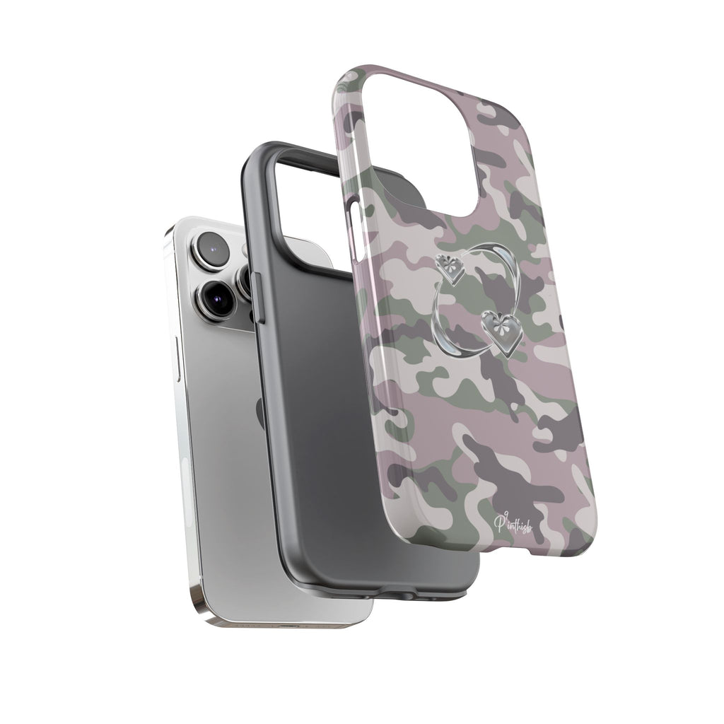 Camouflage Heart Tough Phone Case