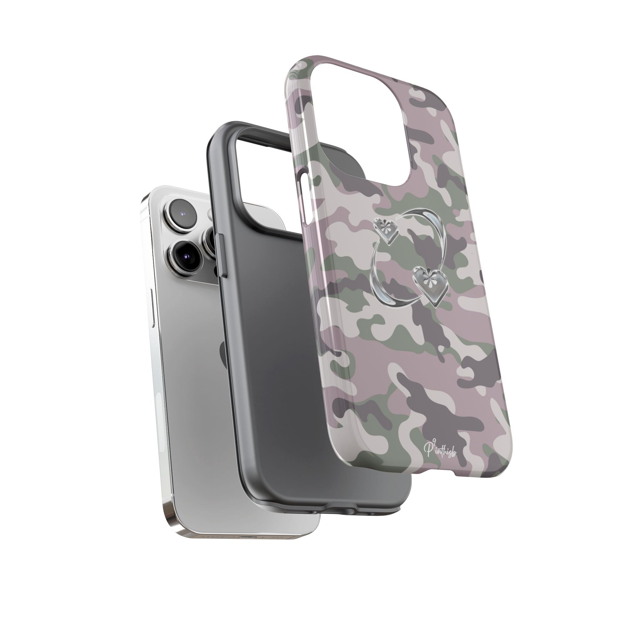 Camouflage Heart Tough Phone Case