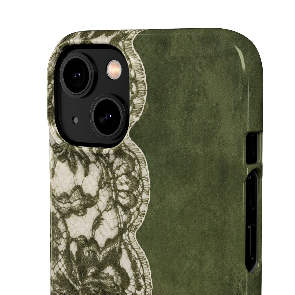 Olive Lace Snap Case