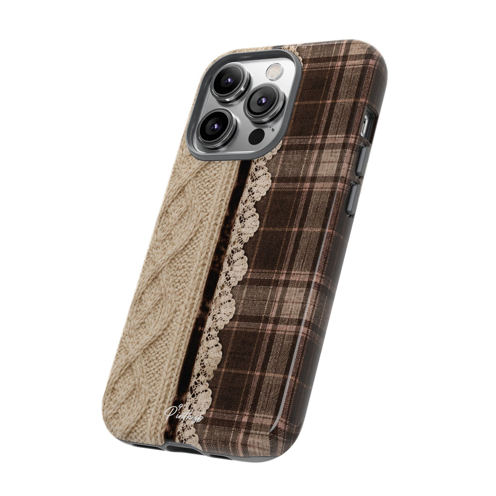 Cozy Plaid Knit Tough Phone Case