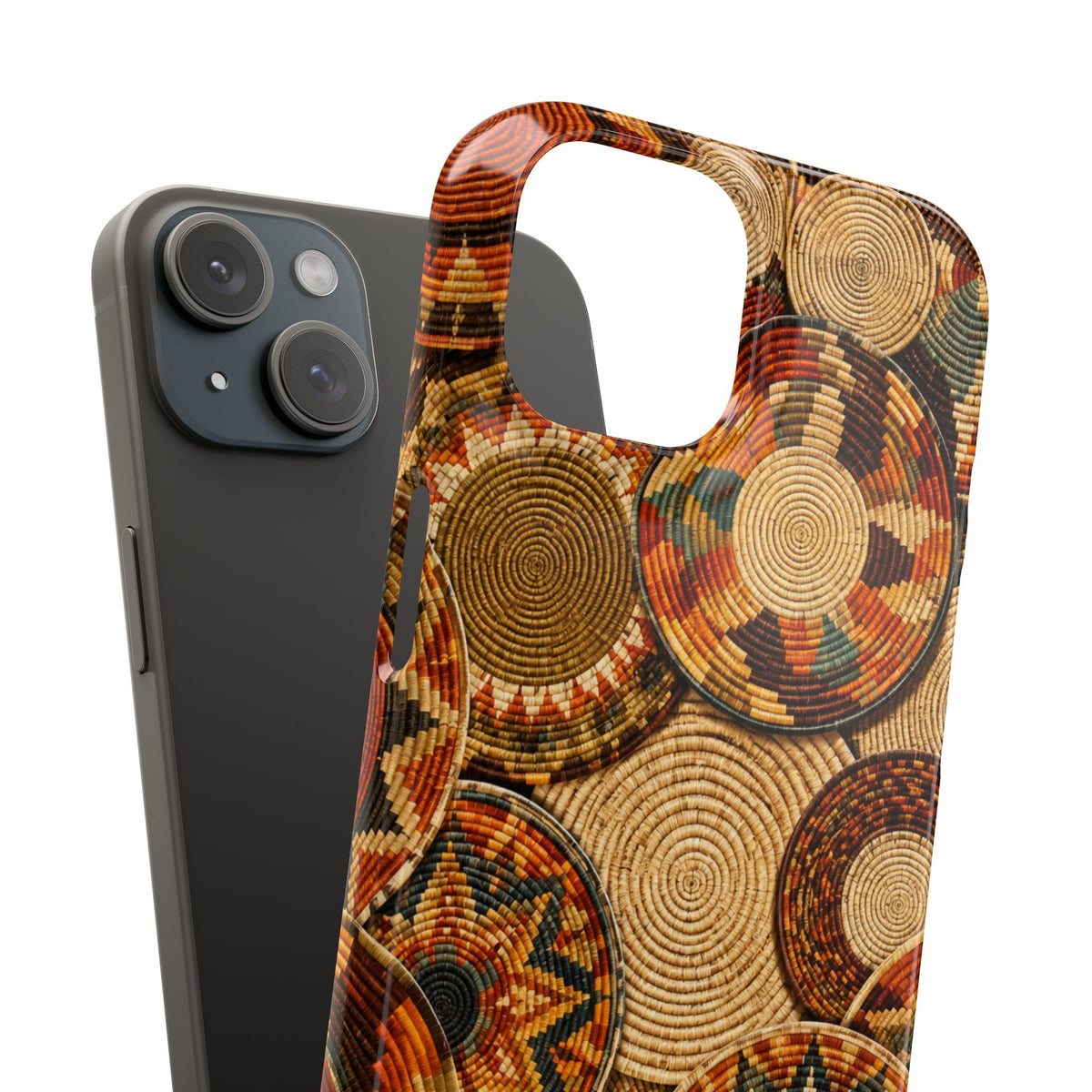 Bohemian Woven Basket Pattern Snap Case