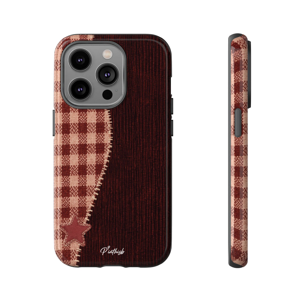 Rustic Plaid Stars Phone Case
