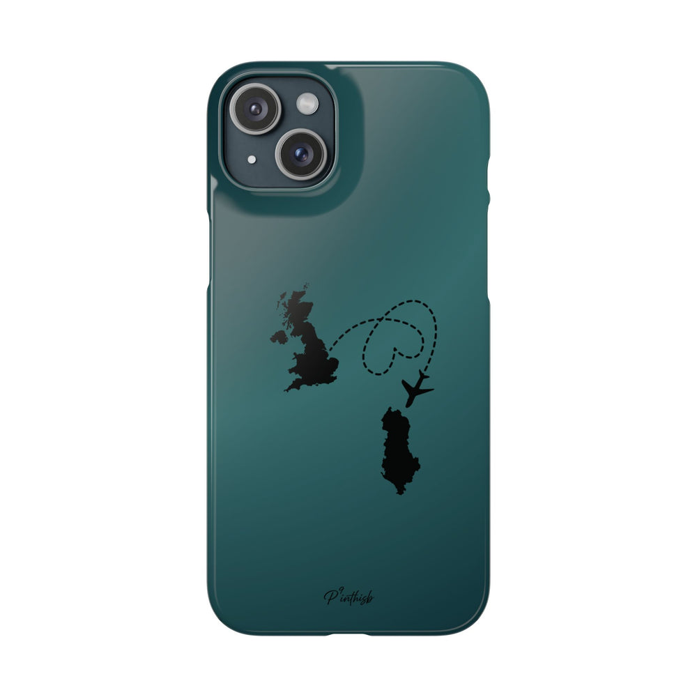 Copy of UK to Albania Pink Snap Phone Case