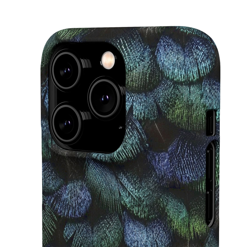Iridescent Feather Snap Case