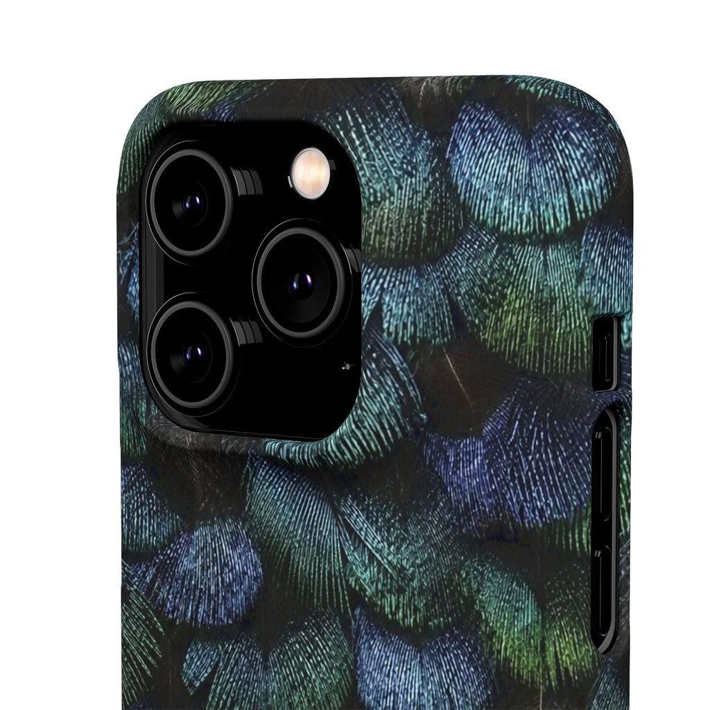 Iridescent Feather Snap Case