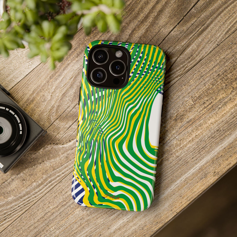 Abstract Green Wave Phone Case