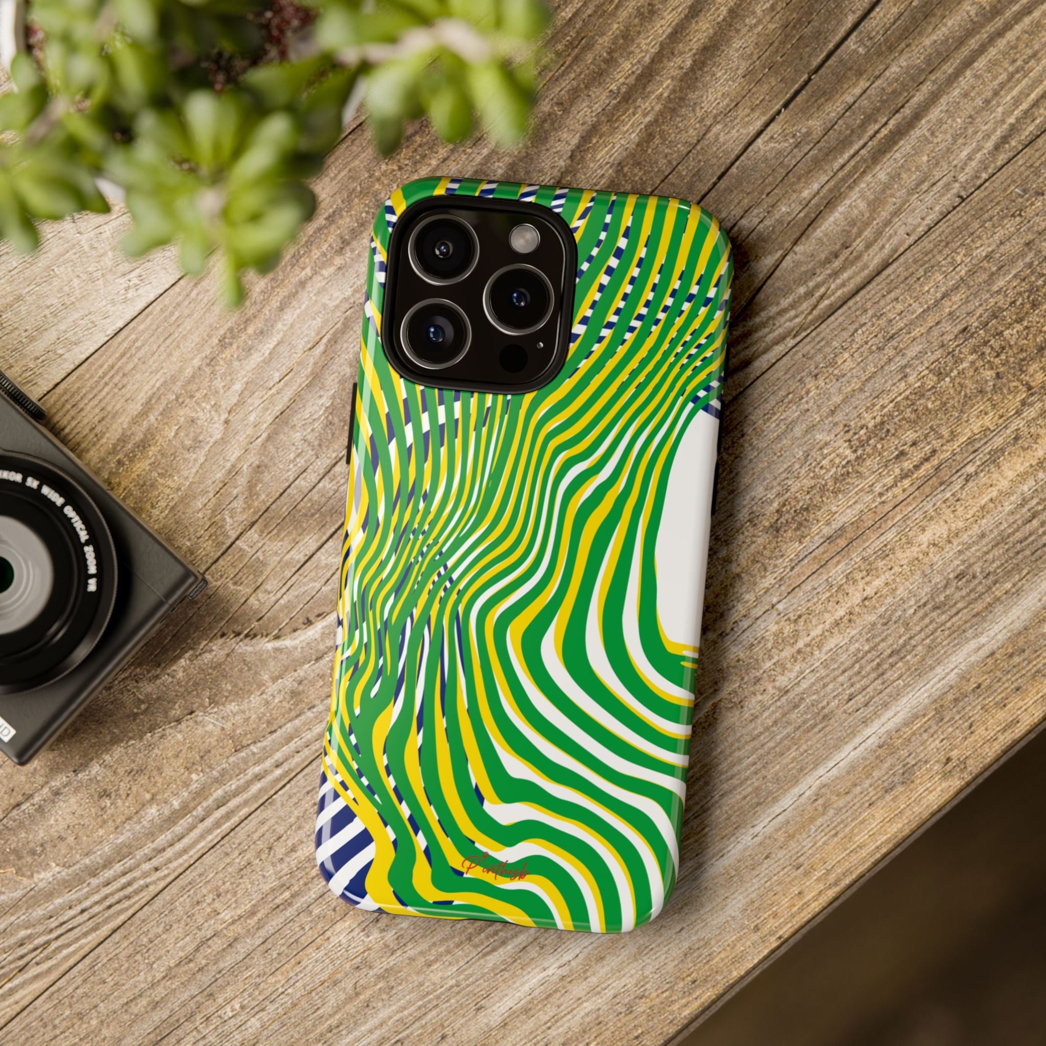 Abstract Green Wave Phone Case
