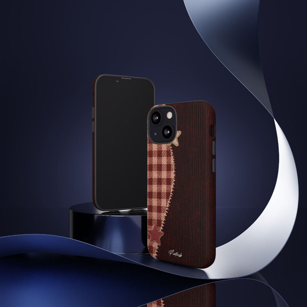 Rustic Plaid Stars Phone Case