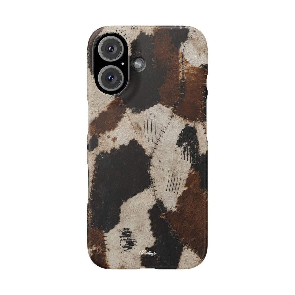 Brown & Black Animal Print Snap Case
