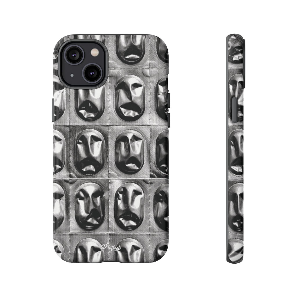 Metallic Mask Grid Tough Case