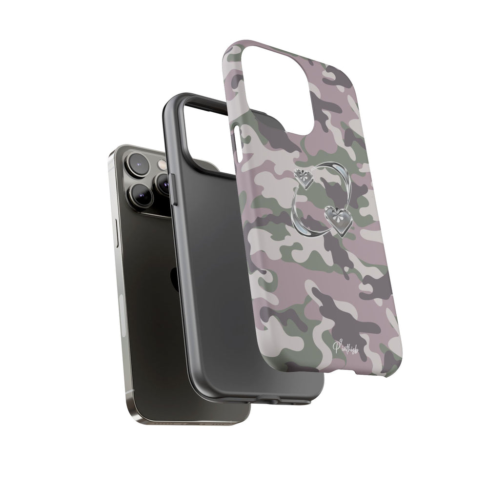 Camouflage Heart Tough Phone Case