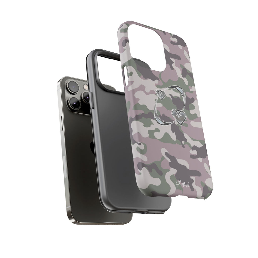 Camouflage Heart Tough Phone Case