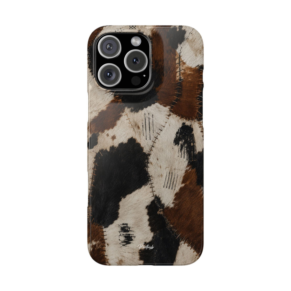 Brown & Black Animal Print Snap Case