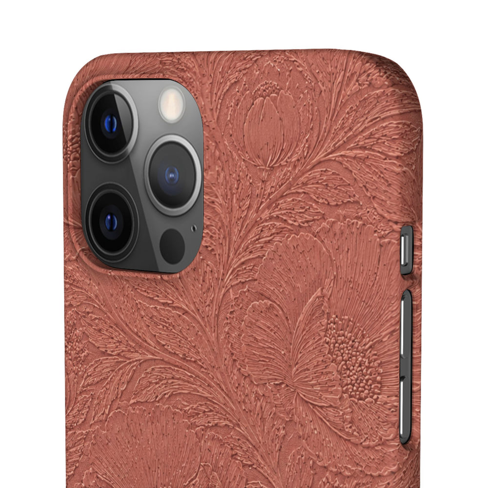 Embossed Floral Snap Case