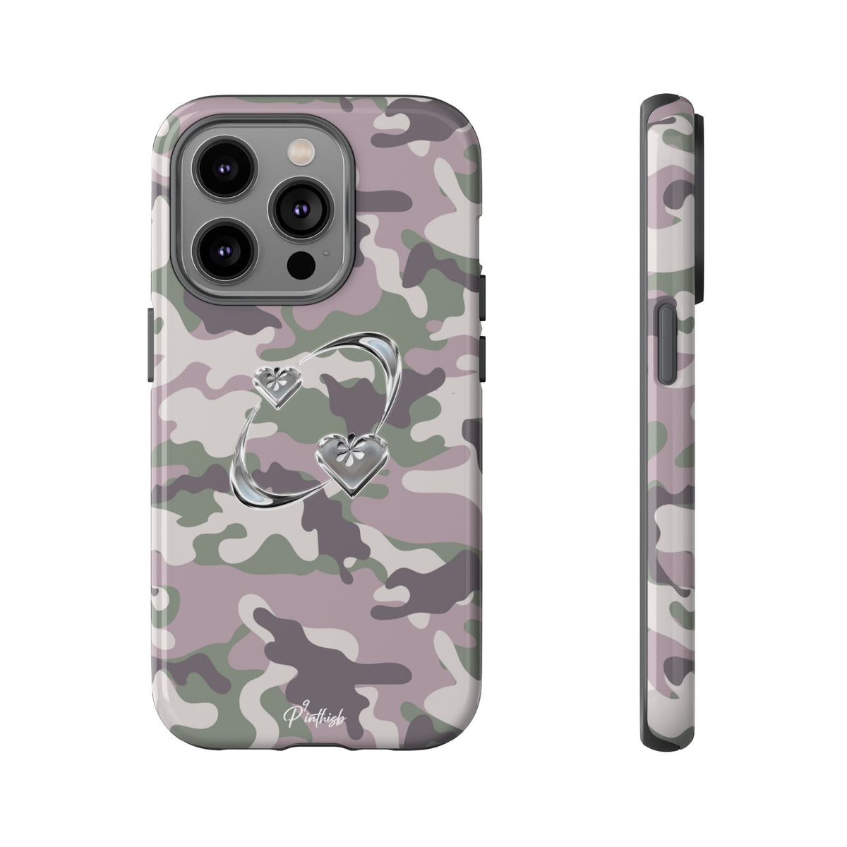 Camouflage Heart Tough Phone Case