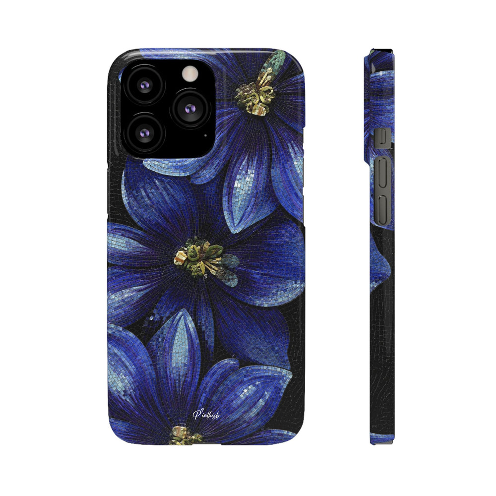 Blue Floral Snap Case